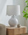 Catalina Isle Glossy White Lamp with Scalloped Shade room example