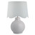 Catalina Isle Glossy White Lamp with Scalloped Shade