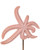 Pink Champagne Starfish Crystal Sculptures 