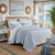 Sea Breeze Pale Blue Cotton Embroidered Bedding Set