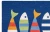 Picket Fish Colorful Wool Hooked Accent Runner close up