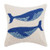 Navy Whale Duo Hooked Wool Accent Pillow 2