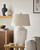 Ocean Mist White Ceramic Table Lamp in room example
