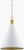 Heron White and Brass Pendant Lighting light off