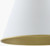 Heron White and Brass Pendant Lighting shade inside