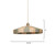 Striped Parasol Natural Small Pendant Lighting measurements