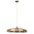 Striped Parasol Natural Large Pendant Lighting full length light off