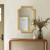 Destin Shores Scalloped Rectangle Rattan Framed Mirror horizontal