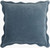 Bristol Blue Velvet Scalloped Edge Pillow