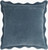 Bristol Blue Velvet Scalloped Edge Pillow back of pillow