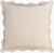Bristol Navy Blue Velvet Scalloped Edge Pillow back of pillow