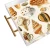 Seashells Collection Acrylic Serving Tray with Gold Handles close up