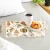Seashells Collection Acrylic Serving Tray with Gold Handles  on bed example
