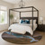 Breaching Blue Whale Plush Area Rug round in bedroom