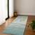 Teal Blue Regatta Sail Boat Area Rug runner in room