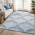 Blue Cove Fan Shell Plush Area Rug room example 2