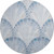 Blue Cove Fan Shell Plush Area Rug round