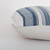 Salt and Dune Sea Blue Striped 20 x 20 Decorative Pillow side view