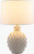 Sullivan's Isle Ivory Palm Sculpted Table Lamp light on