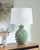 Sullivan's Isle Green Palm Sculpted Table Lamp in room example
