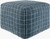 Harborside House Navy and White Square Pouf