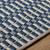 Tidal Drift Navy and White Modern Coastal Rug close up