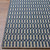 Tidal Drift Navy and White Modern Coastal Rug corner close up