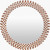 Sausalito Harbor 36 Inch Round Shell Inlaid Mirror 