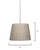Willow Seagrass 2-Light Basket Chandelier measurements