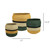 Mendocino Coast Set of Three Striped Seagrass Baskets