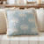 Ocean Blue Palmetto Cove 18 x 18 Embroidered Palm Trees Pillow front