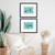 Bright Turquoise Tropical Sea Turtle Art Prints room view