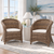 Bosun’s Mate Woven Rattan Club Chairs – Set of Two with Drift Fish Lamp