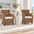 Baron Woven Rattan Chairs - Set of 2 in room with Ibiza table