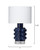 Navy Blue Glossy Seltzer Table Lamp measurements
