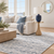 Batik Waves of Blue Hand Tufted Area Rug room view