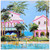 Art Deco Beach Resort II Framed Canvas Art 