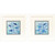 Blue Fish Swimming Among the Coral - Set of Two Prints.1