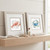 Bright Beachy Crustaceans Framed Small Art Prints on shelf example