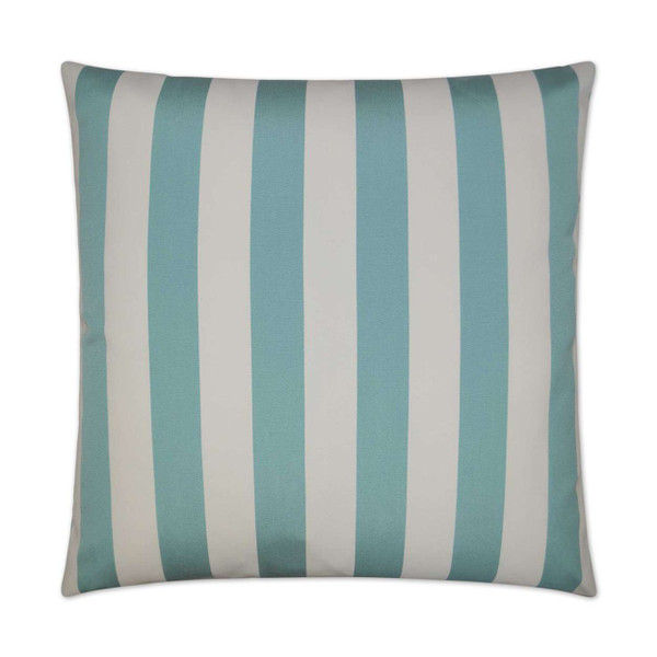 Cafe Cabana Aqua Stripe 22 x 22 Pillow