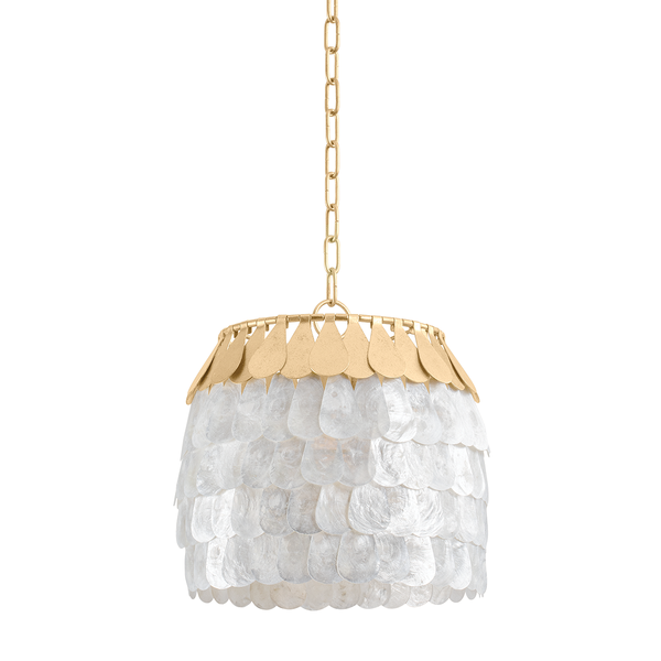 Coralie Polished Capiz Shell 1-Light Pendant 