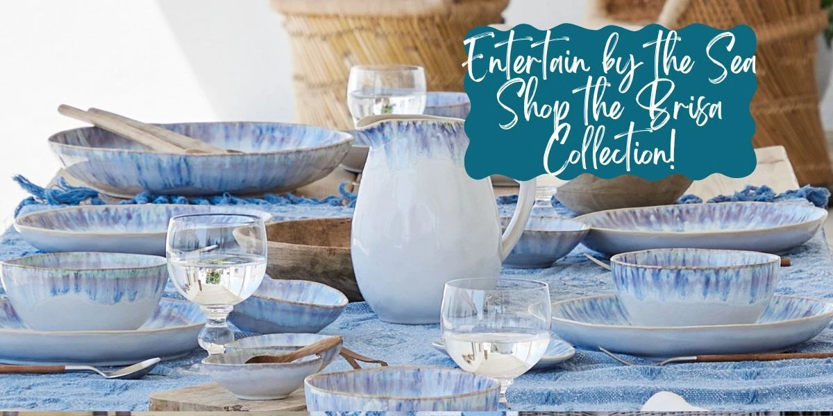 The warm coastal breeze that blows from the sea and imbues the Algarve coast with delicious aromas and the fresh flavors of Ria Formosa was the inspiration for this stunning Brisa Coast stoneware tabletop collection - shop now
