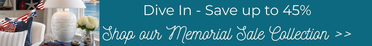 Celebrate the start of summer in effortless coastal style during our Memorial Week Sale Event Image and Link to Sale Category