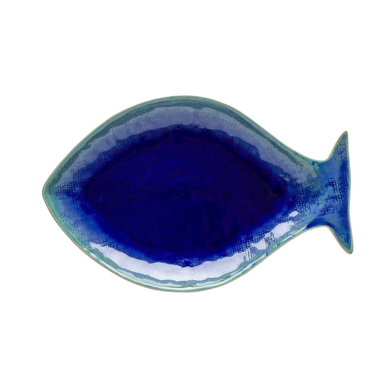 Image of Dourada Deep Blue Medium Fish Shaped Platter