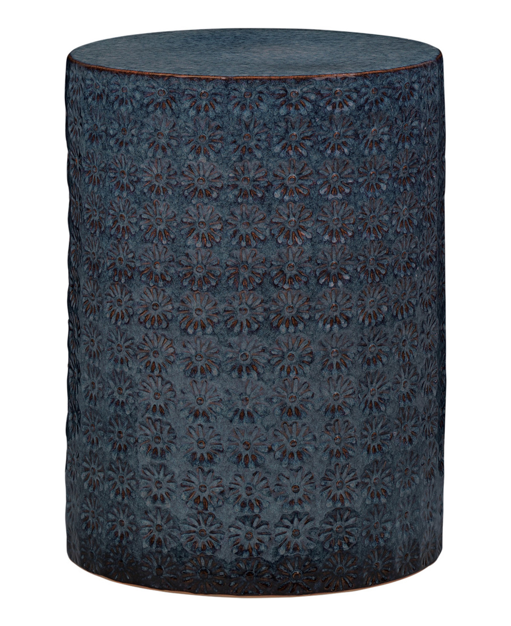 Image of Wildflower Blue Ceramic Side Table