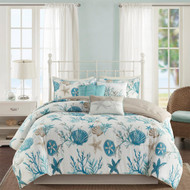  Driftwood Beach Shells Queen 7-Piece Comforter Set