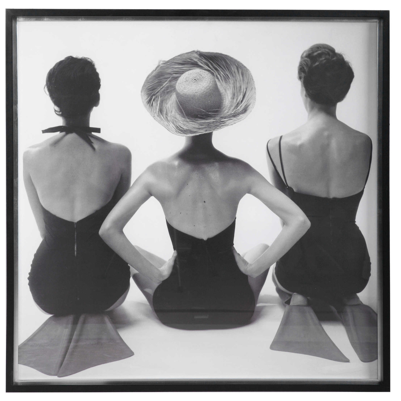 Image of Black and White Swimwear - 1959 Fashion Print