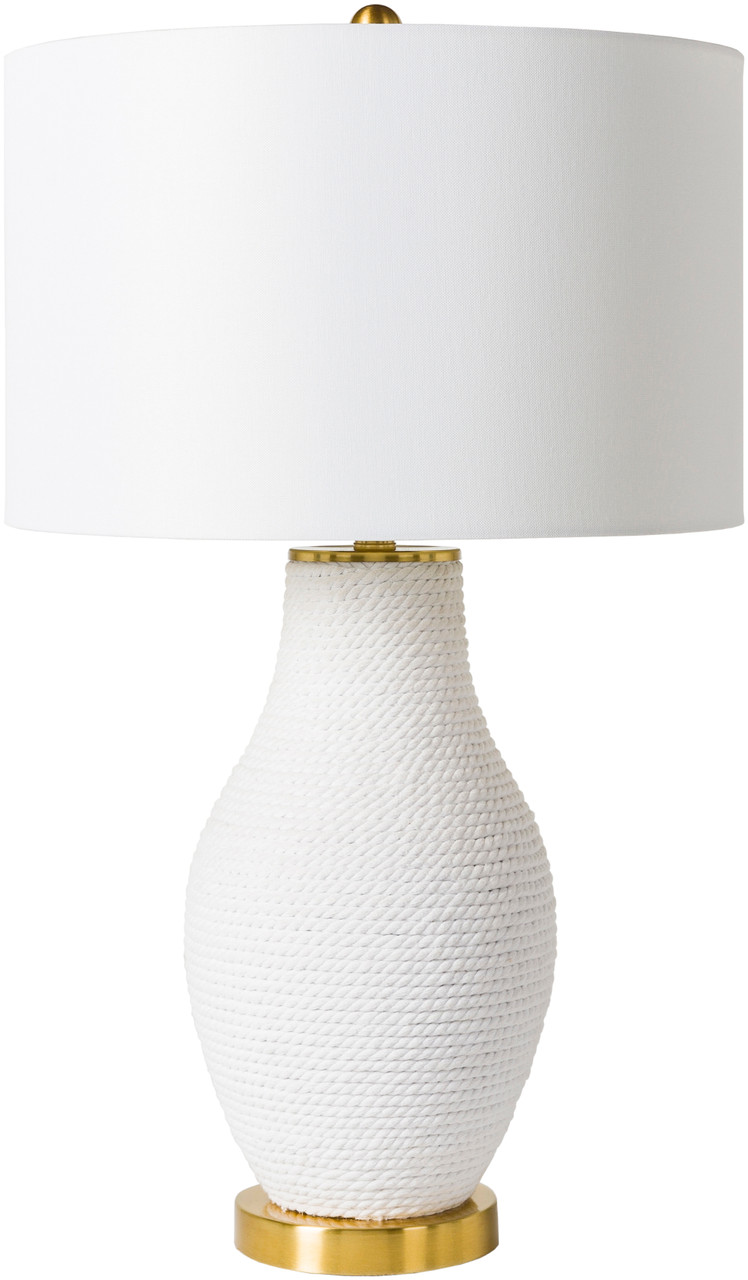 Image of White Rope Stevedore Table Lamp