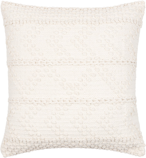 Cape Cod Ivory Tufted Cozy Coastal Pillow