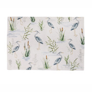 Set of Four Colorful Blue Heron Placemats